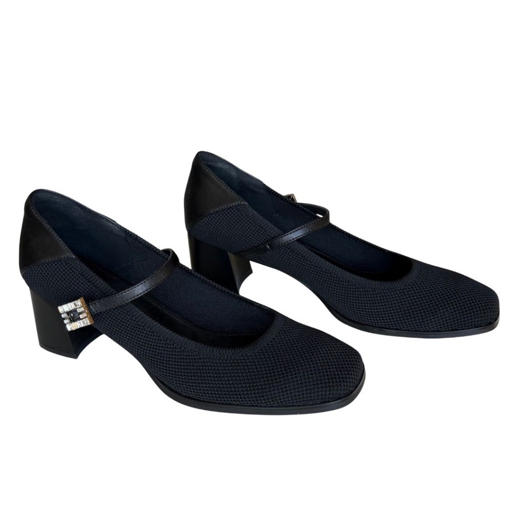 Cosy Island Black Mary Jane Shoes With Rhinestone Buckle Size 10 NWT With Box - Picture 7 of 7